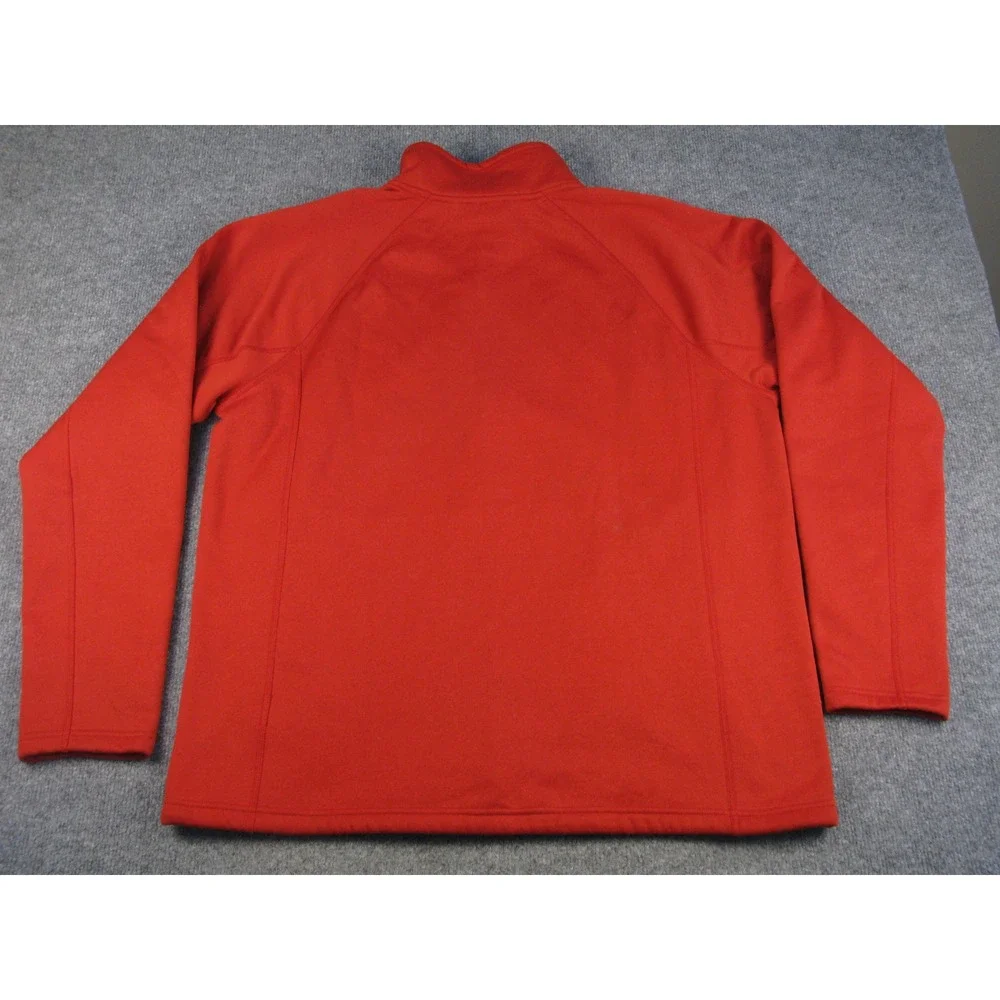 The North Face Mens XL Red Full Zip Fleece Jacket Smooth Face Soft Interior 2017